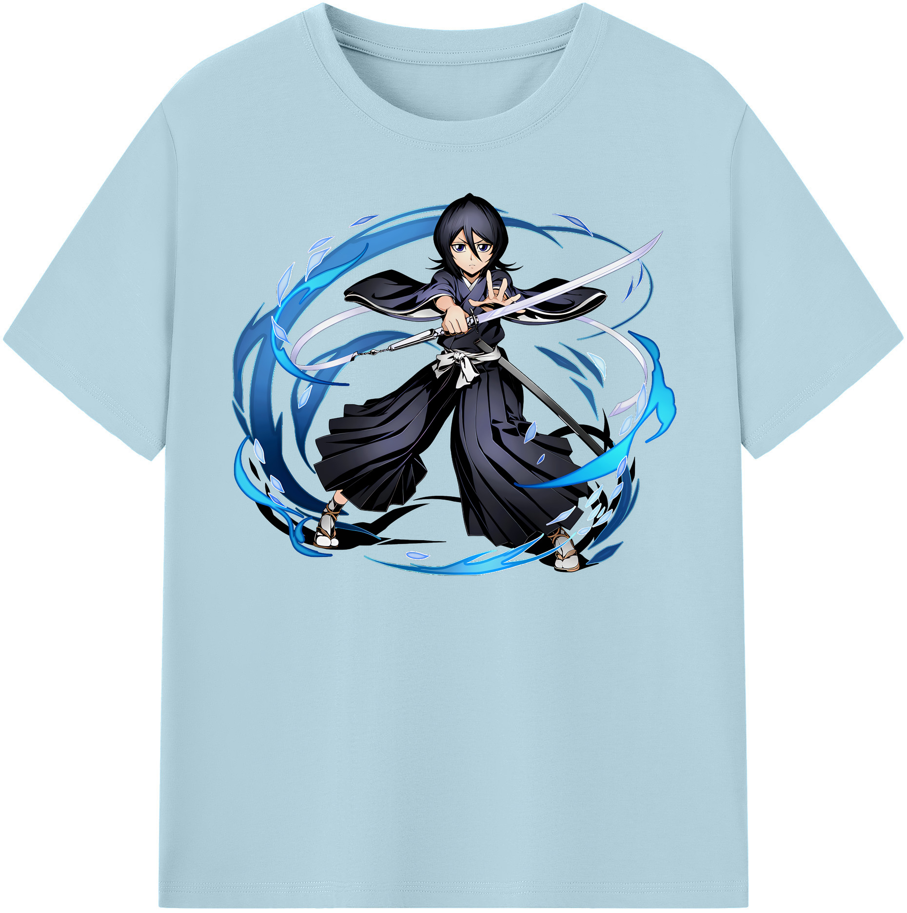 （画像用） ブリーチ 朽木ルキア BLEACH Kuchiki Rukia 綿100％半袖Tシャツ（フロントプリント）